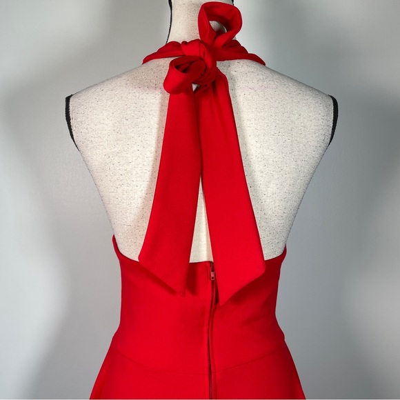 B. Darlin Red Halter Neckline Fit and Flare Sleeveless Mini Dress 5/6 - Picture 10 of 12